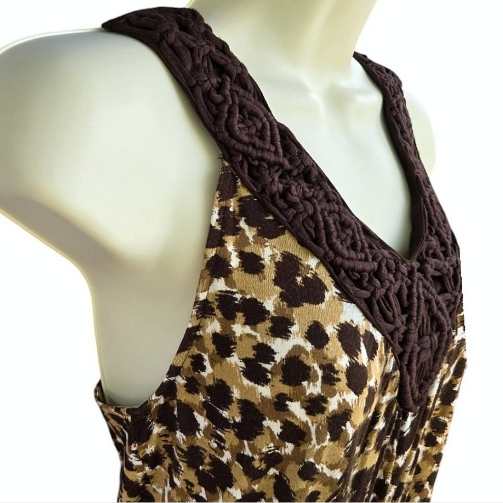 APT. 9 Brown Animal Print Sleeveless Tank Top Size Small - NEW!